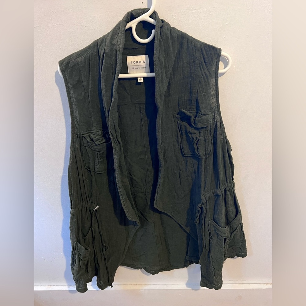 Torrid olive green vest